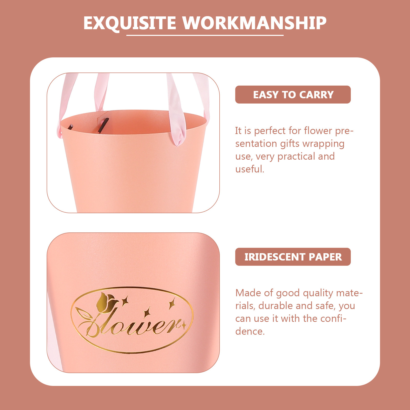 6Pcs Fresh Flower Bucket Chic  - огляд і ціна The Florist Supply Shop