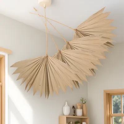 4Pcs Dried Palm Leaf Fan Decor - огляд і ціна Palm Leaf Dried