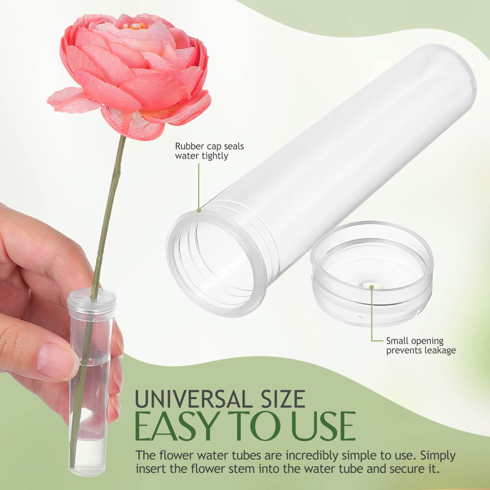 100Pcs Flower Water Tubes Leak - огляд і ціна Anda Florist Supply