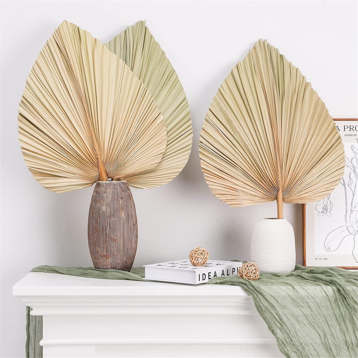 Good 6PCS Dried Palm Leaves Na - огляд і ціна Palm Leaf Dried