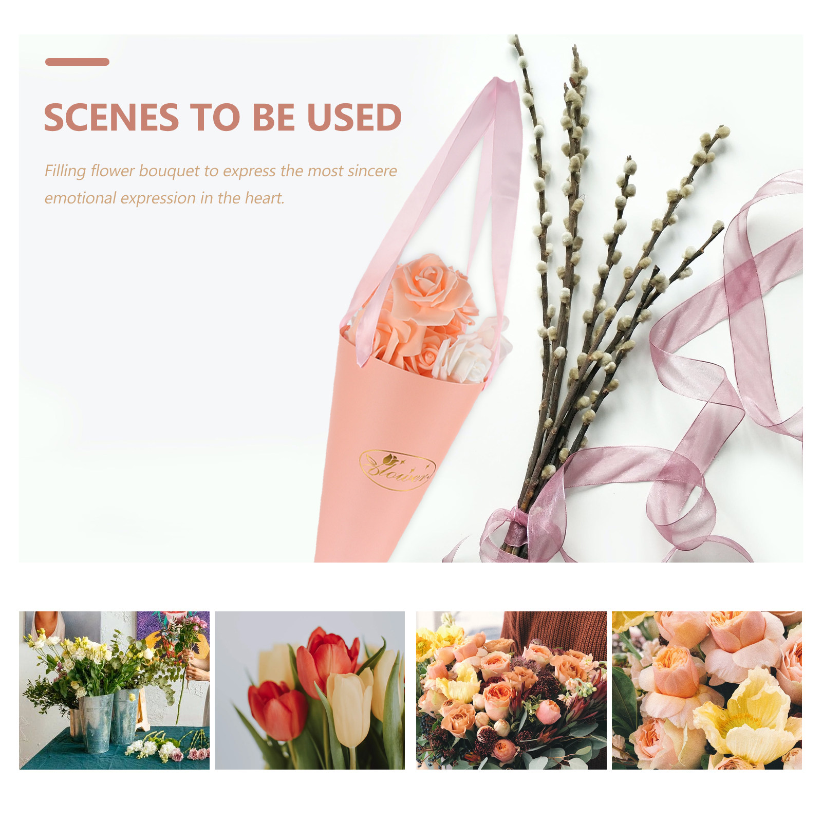 6Pcs Flower Bouquet Bags Chic  - огляд і ціна The Florist Supply Shop